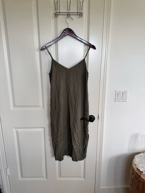 Splendid tencel Olive Green Slip Midi Dress